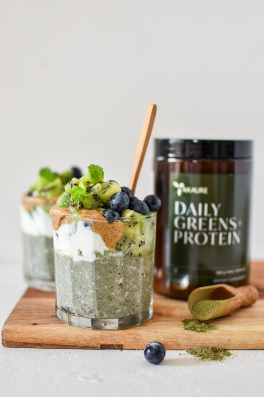 Daily Greens + Protein Overnight Oats Parfait